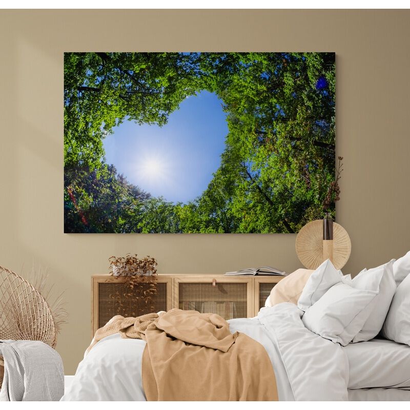 TAYRONA STORE - Cuadro En Lienzo Para Habitaciones Bosque Verde 020 100x70cm