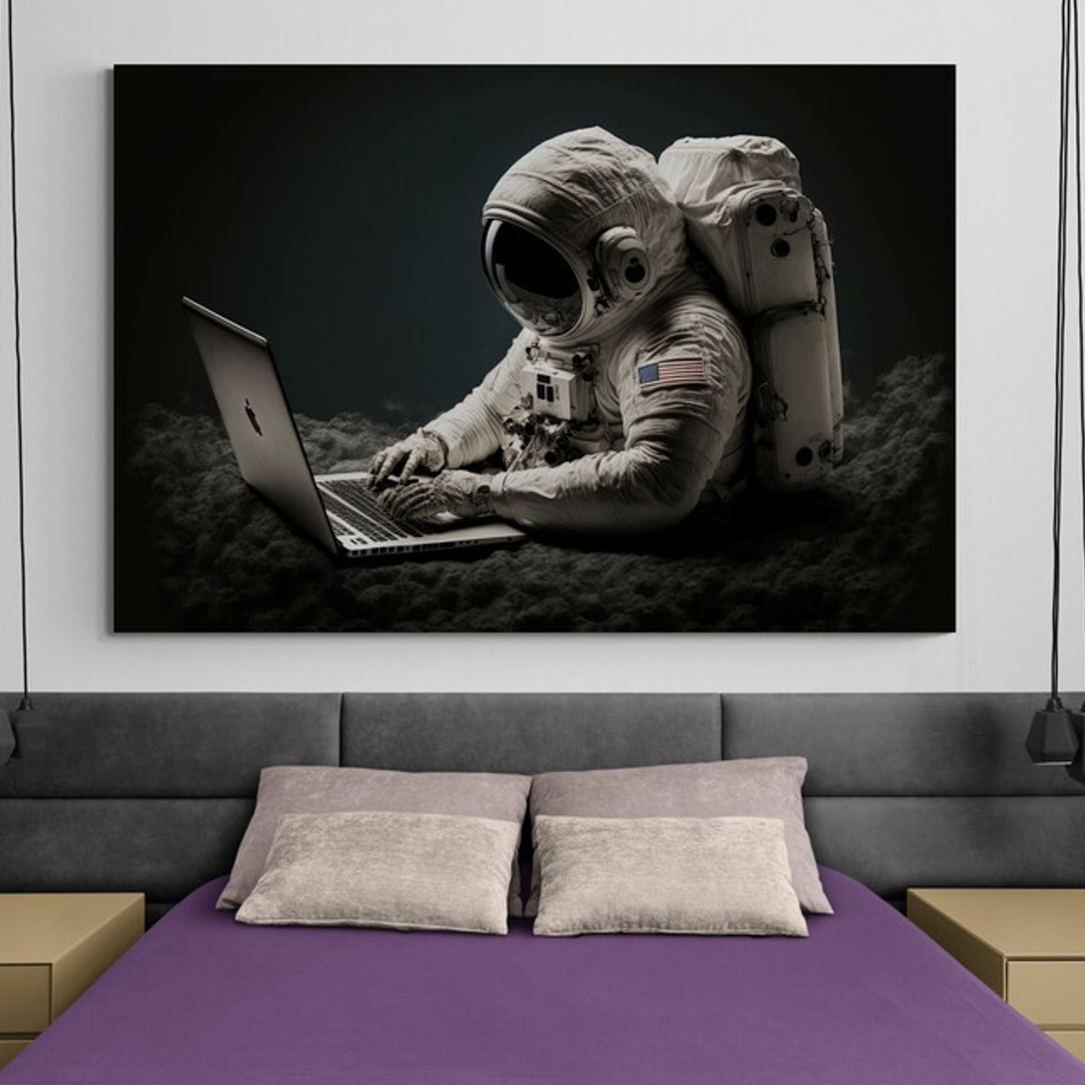 TAYRONA STORE - Cuadro En Lienzo Para Habitaciones Astronauta 087 150x100cm