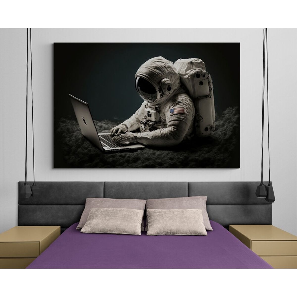 TAYRONA STORE - Cuadro En Lienzo Para Habitaciones Astronauta 087 150x100cm