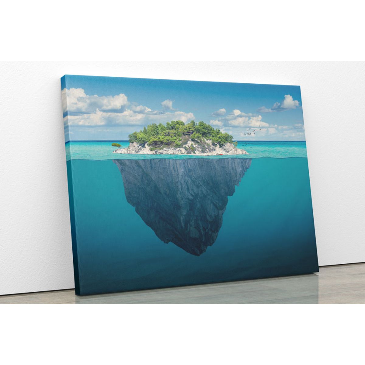 TAYRONA STORE - Cuadro En Lienzo Para Habitaciones Playa Isla 79 100x80cm