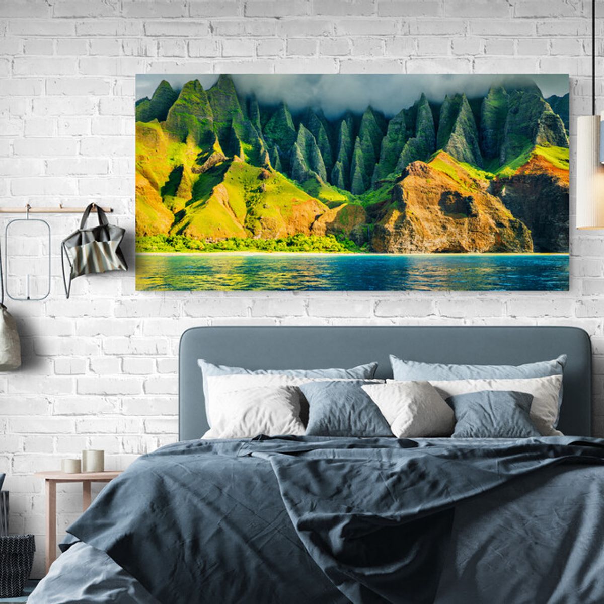 TAYRONA STORE - Cuadro En Lienzo Para Habitaciones Montanas Muelle 025 125x50cm