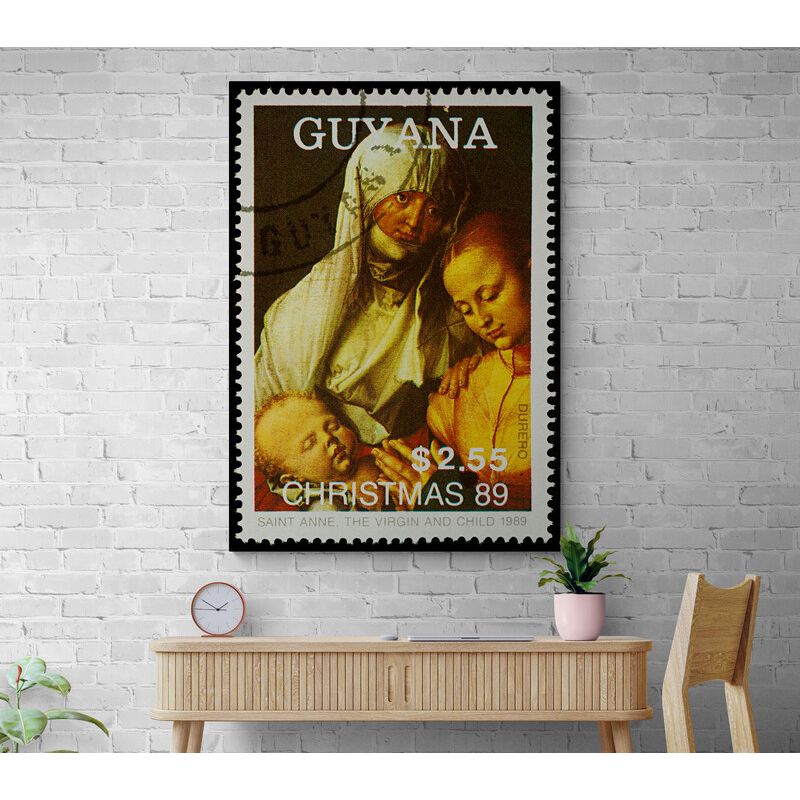 TAYRONA STORE - Cuadro En Lienzo Para Habitaciones Mujer Estampilla 050 35x50cm