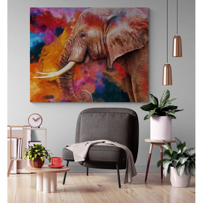 TAYRONA STORE - Cuadro En Lienzo Para Habitaciones Elefante 041 30x40cm