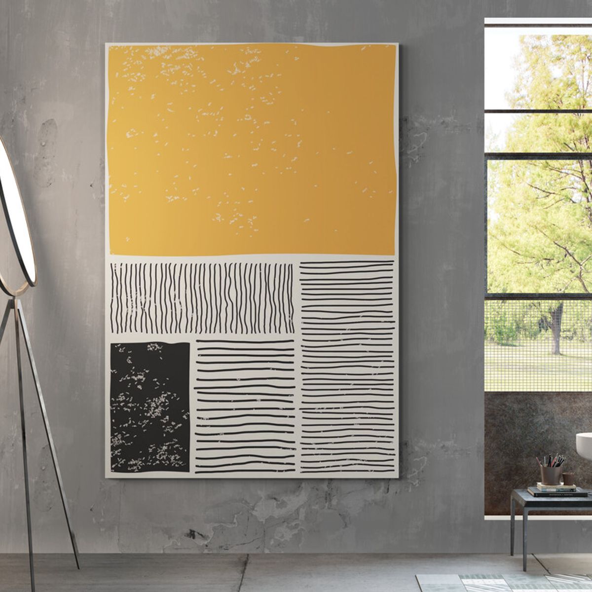 TAYRONA STORE - Cuadro En Lienzo Para Habitaciones Diseño Minimalista 269 70x100cm