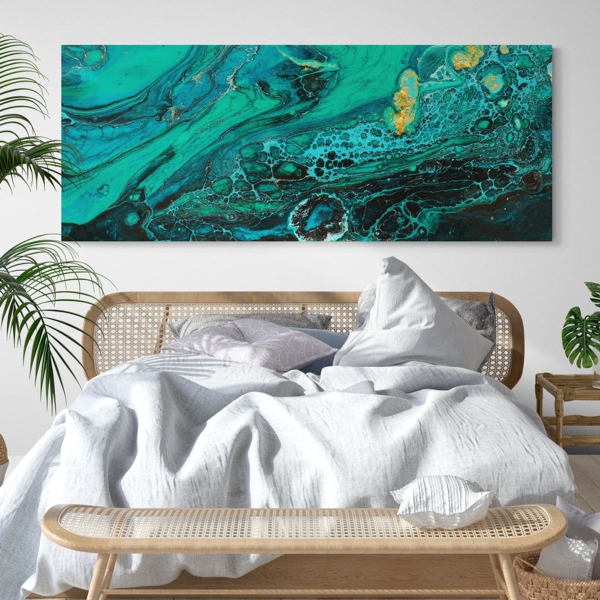 TAYRONA STORE - Cuadro En Lienzo Para Habitaciones Abstracto Colores 067 175x70cm