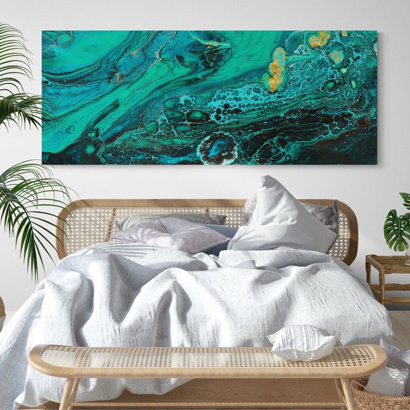 TAYRONA STORE - Cuadro En Lienzo Para Habitaciones Abstracto Colores 067 150x60cm