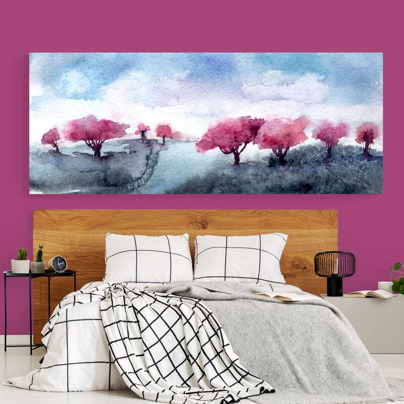 TAYRONA STORE - Cuadro En Lienzo Para Habitaciones Pintura Arboles 168 100x40cm