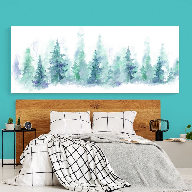TAYRONA STORE - Cuadro En Lienzo Para Habitaciones Pintura Arboles 169 125x50cm