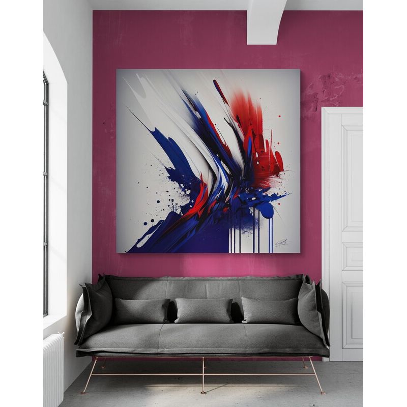 TAYRONA STORE - Cuadro En Lienzo Para Habitaciones Abstracto Colores 340 60x60cm