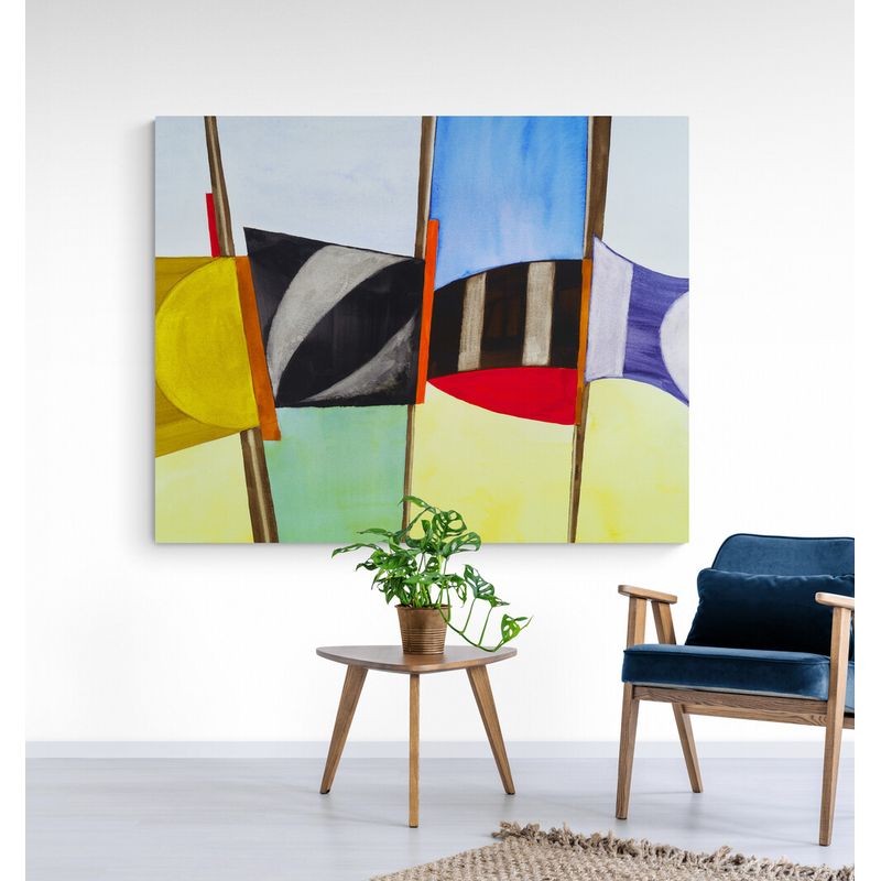 TAYRONA STORE - Cuadro En Lienzo Para Habitaciones Pintura Abstracta 176 50x40cm