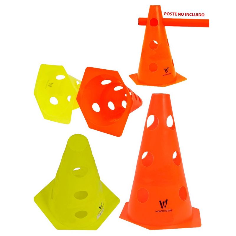 GENERICO - Cono Señalización Con Huecos 23 cm Entrenamiento Deportivo