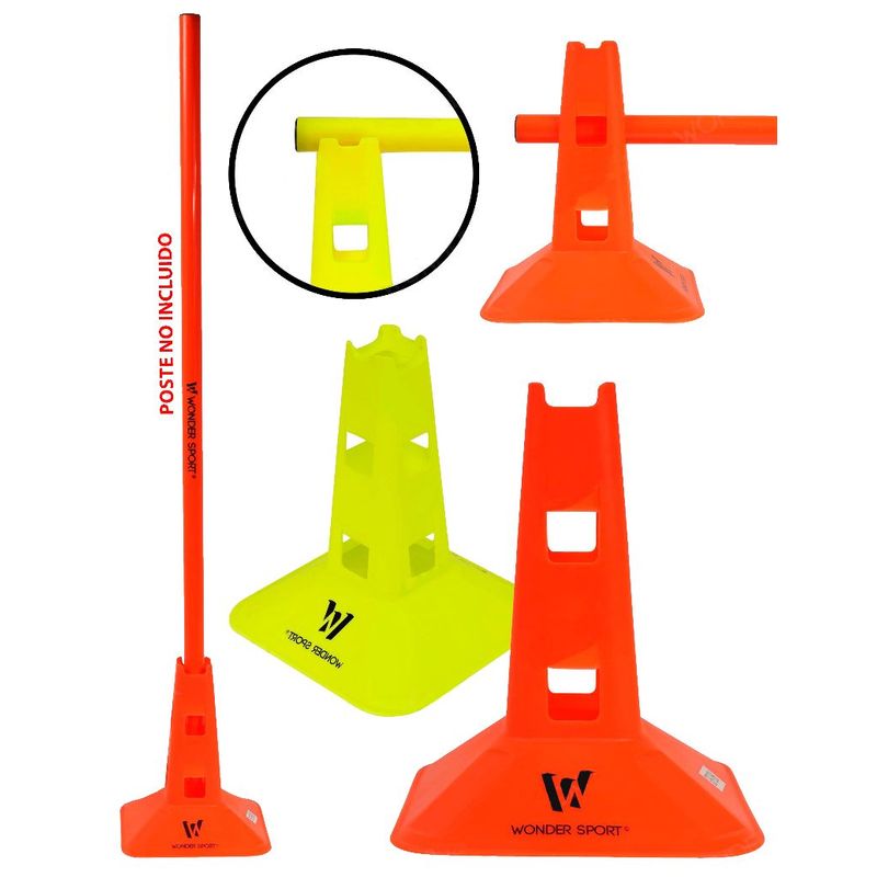 GENERICO - Cono Señalización Con Huecos 23 cm Entrenamiento Deportivo