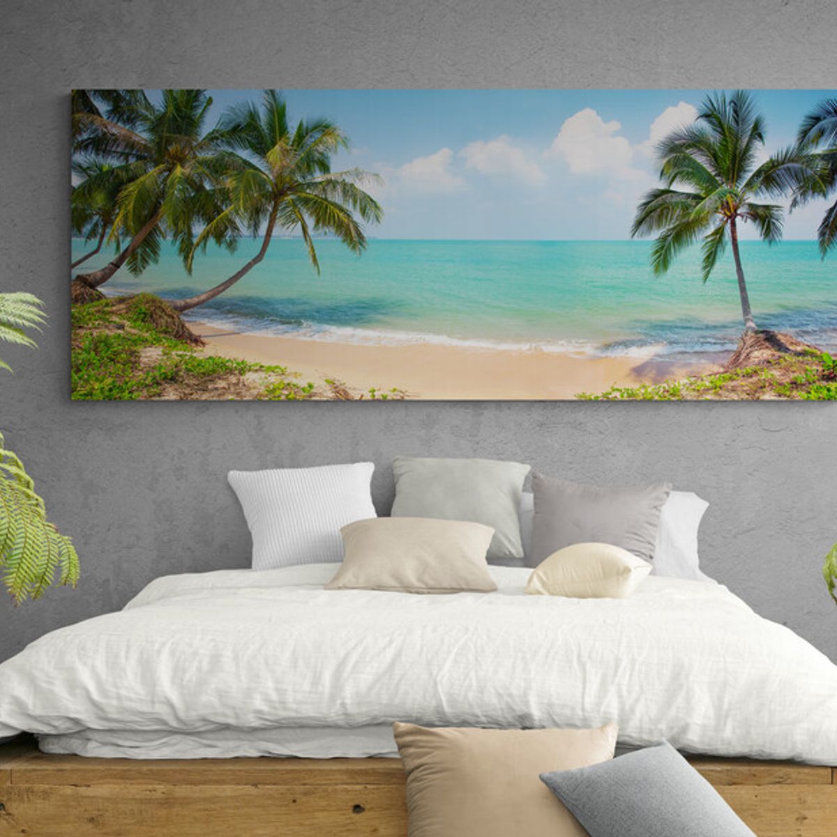 TAYRONA STORE - Cuadro En Lienzo Para Habitaciones Playa 141 125x50cm