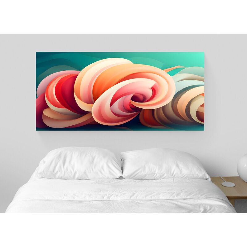 TAYRONA STORE - Cuadro En Lienzo Para Habitaciones Abstracto Colores 275 110x50cm