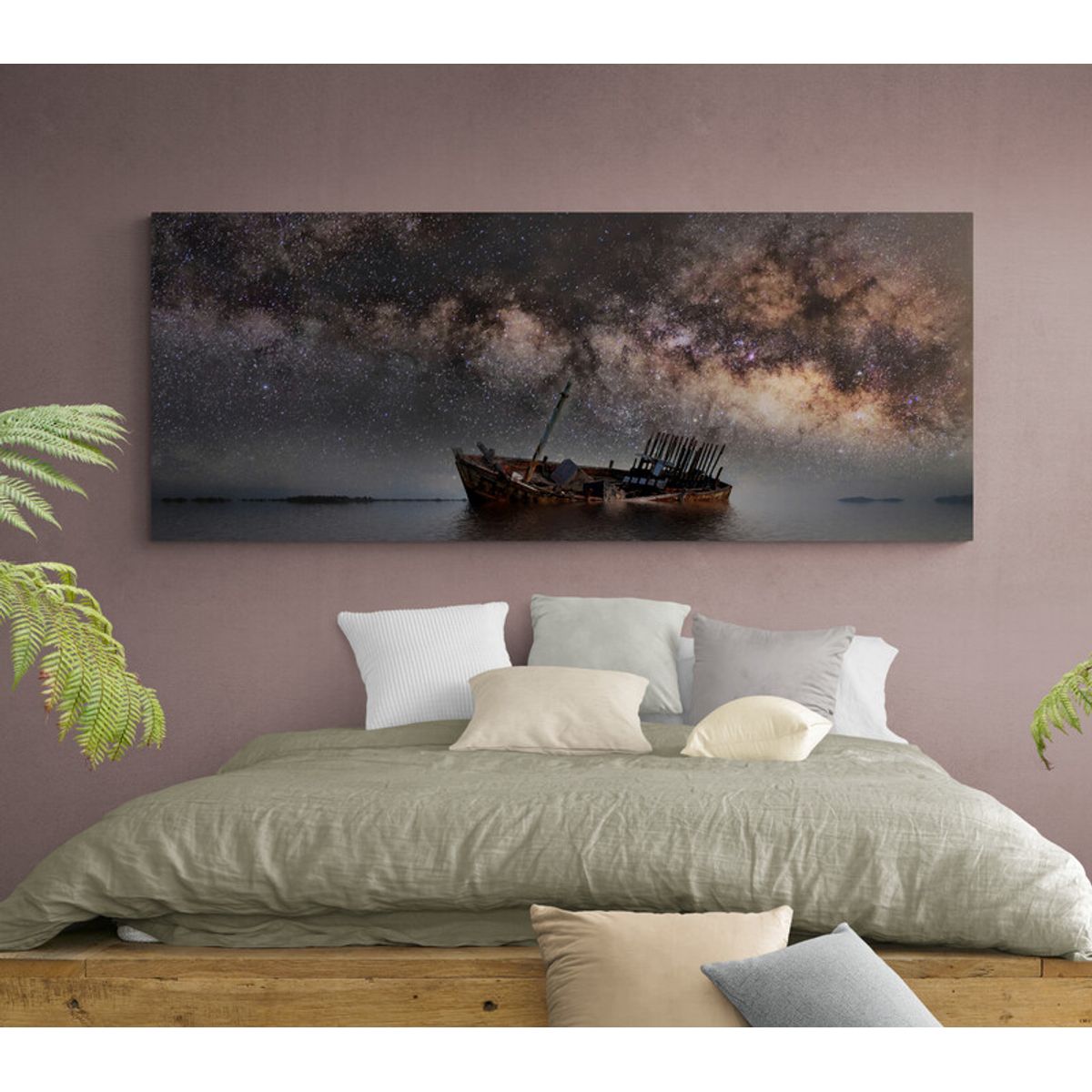 TAYRONA STORE - Cuadro En Lienzo Para Habitaciones Via Lactea 005 100x40cm