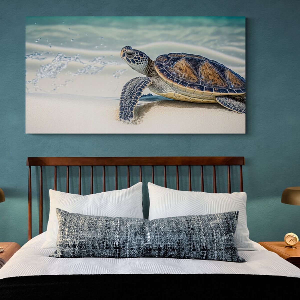 TAYRONA STORE - Cuadro En Lienzo Para Habitaciones Tortugas 041 75x40cm