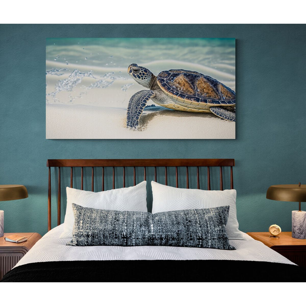 TAYRONA STORE - Cuadro En Lienzo Para Habitaciones Tortugas 041 75x40cm