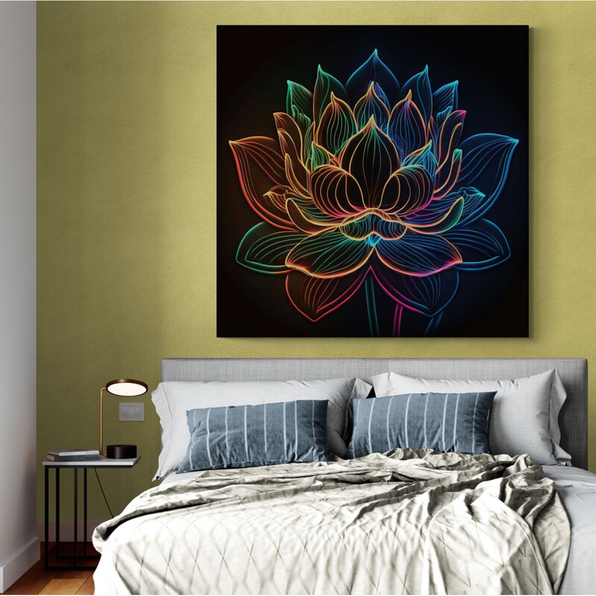 TAYRONA STORE - Cuadro En Lienzo Para Habitaciones Flor De Loto 086 90x90cm