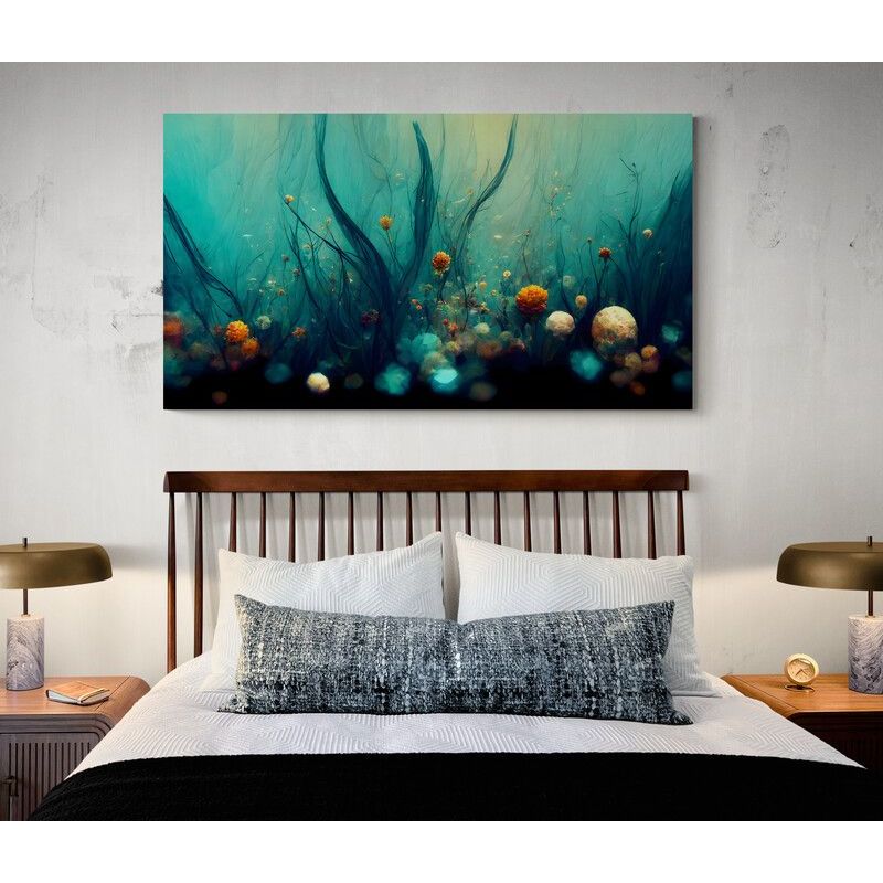TAYRONA STORE - Cuadro En Lienzo Para Habitaciones Flores 446 75x40cm