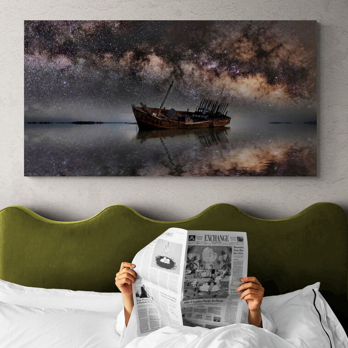 TAYRONA STORE - Cuadro En Lienzo Para Habitaciones Via Lactea 008 75x40cm