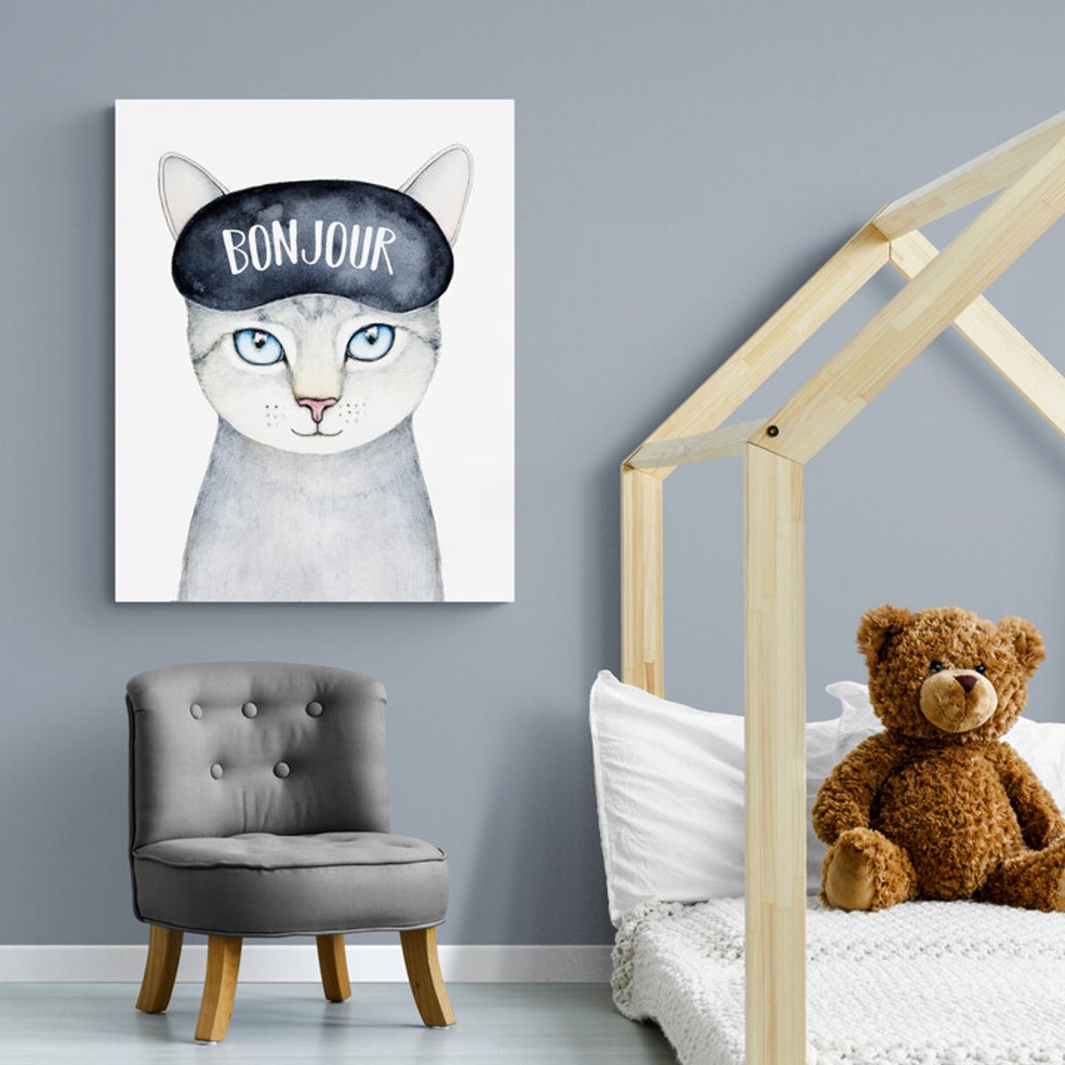 TAYRONA STORE - Cuadro En Lienzo Para Habitaciones Gatos 131 40x50cm