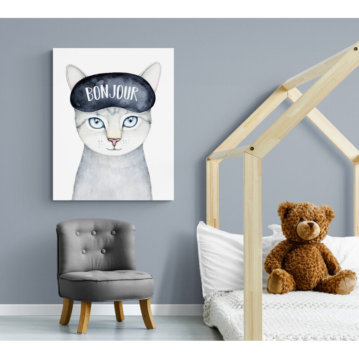 TAYRONA STORE - Cuadro En Lienzo Para Habitaciones Gatos 131 40x50cm