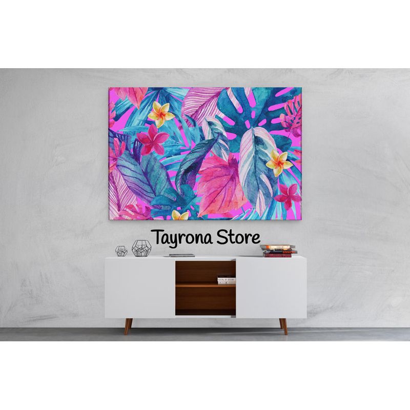 TAYRONA STORE - Cuadro En Lienzo Para Habitaciones Flores 127 70x50cm