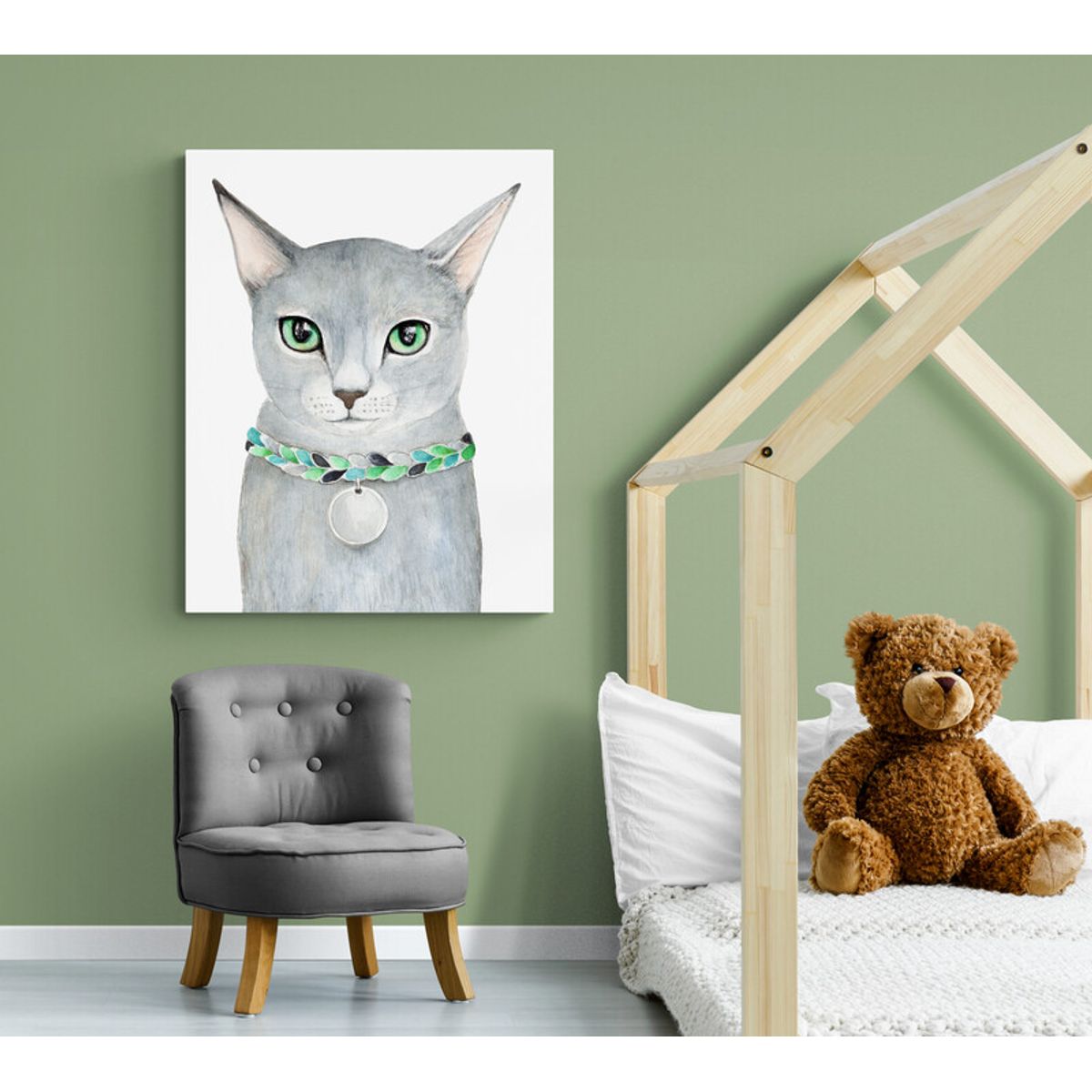 TAYRONA STORE - Cuadro En Lienzo Para Habitaciones Gatos 143 40x50cm