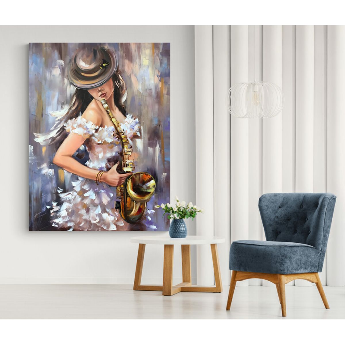 TAYRONA STORE - Cuadro En Lienzo Para Habitaciones Pintura Mujer 128 30x40cm