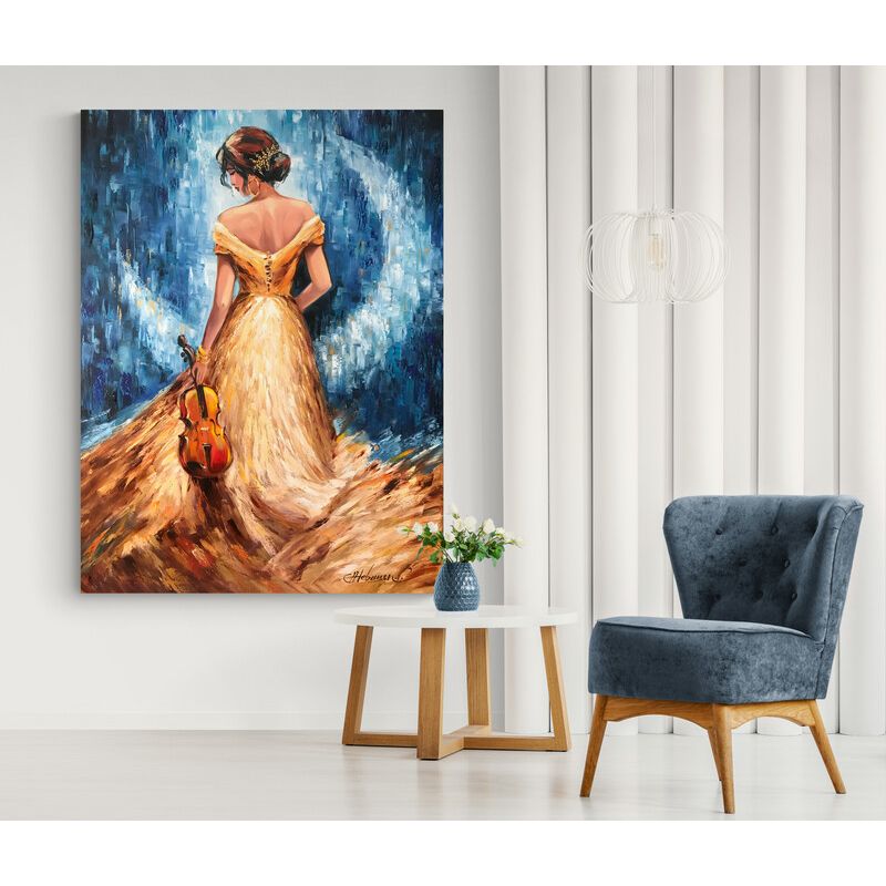 TAYRONA STORE - Cuadro En Lienzo Para Habitaciones Pintura Mujer 129 30x40cm
