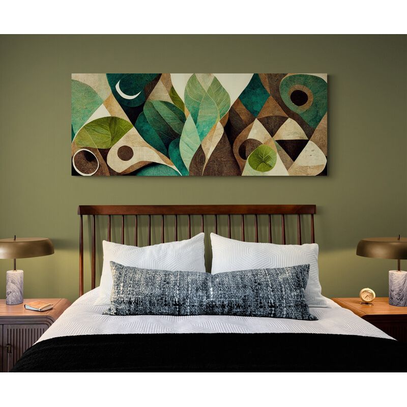 TAYRONA STORE - Cuadro En Lienzo Para Habitaciones Hojas 072 100x40cm