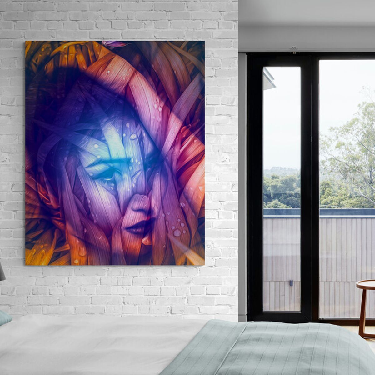 TAYRONA STORE - Cuadro En Lienzo Para Habitaciones Pintura Mujer 192 60x75cm