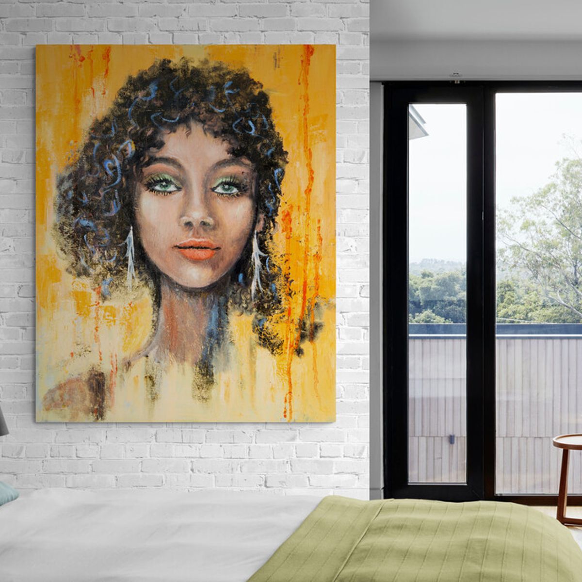 TAYRONA STORE - Cuadro En Lienzo Para Habitaciones Pintura Mujer 194 60x75cm.