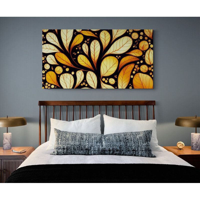 TAYRONA STORE - Cuadro En Lienzo Para Habitaciones Hojas 074 130x70cm