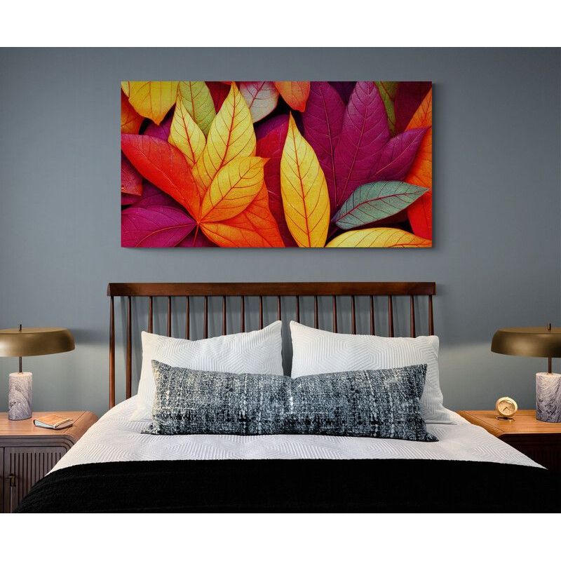 TAYRONA STORE - Cuadro En Lienzo Para Habitaciones Hojas 075 75x40cm