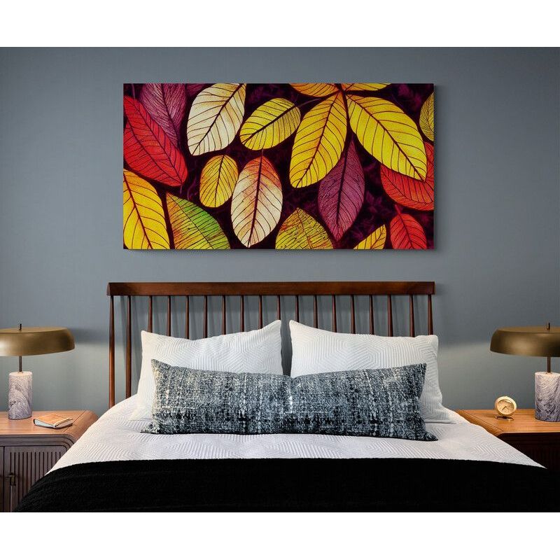 TAYRONA STORE - Cuadro En Lienzo Para Habitaciones Hojas 076 150x80cm