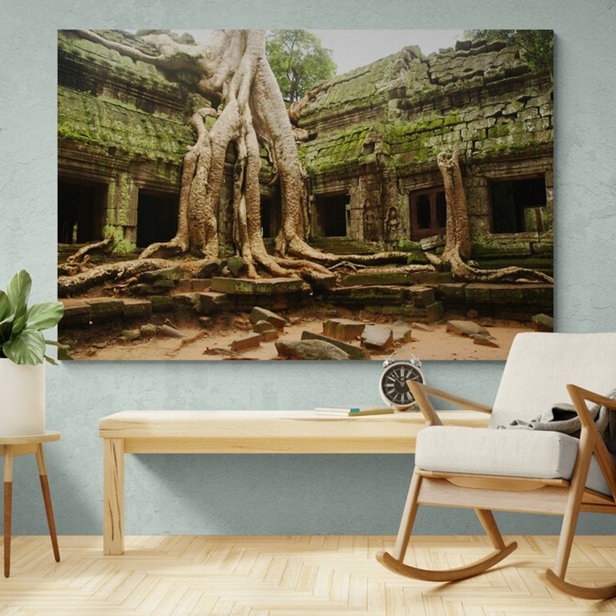 TAYRONA STORE - Cuadro En Lienzo Para Habitaciones Angkor Wat 001 100x70cm