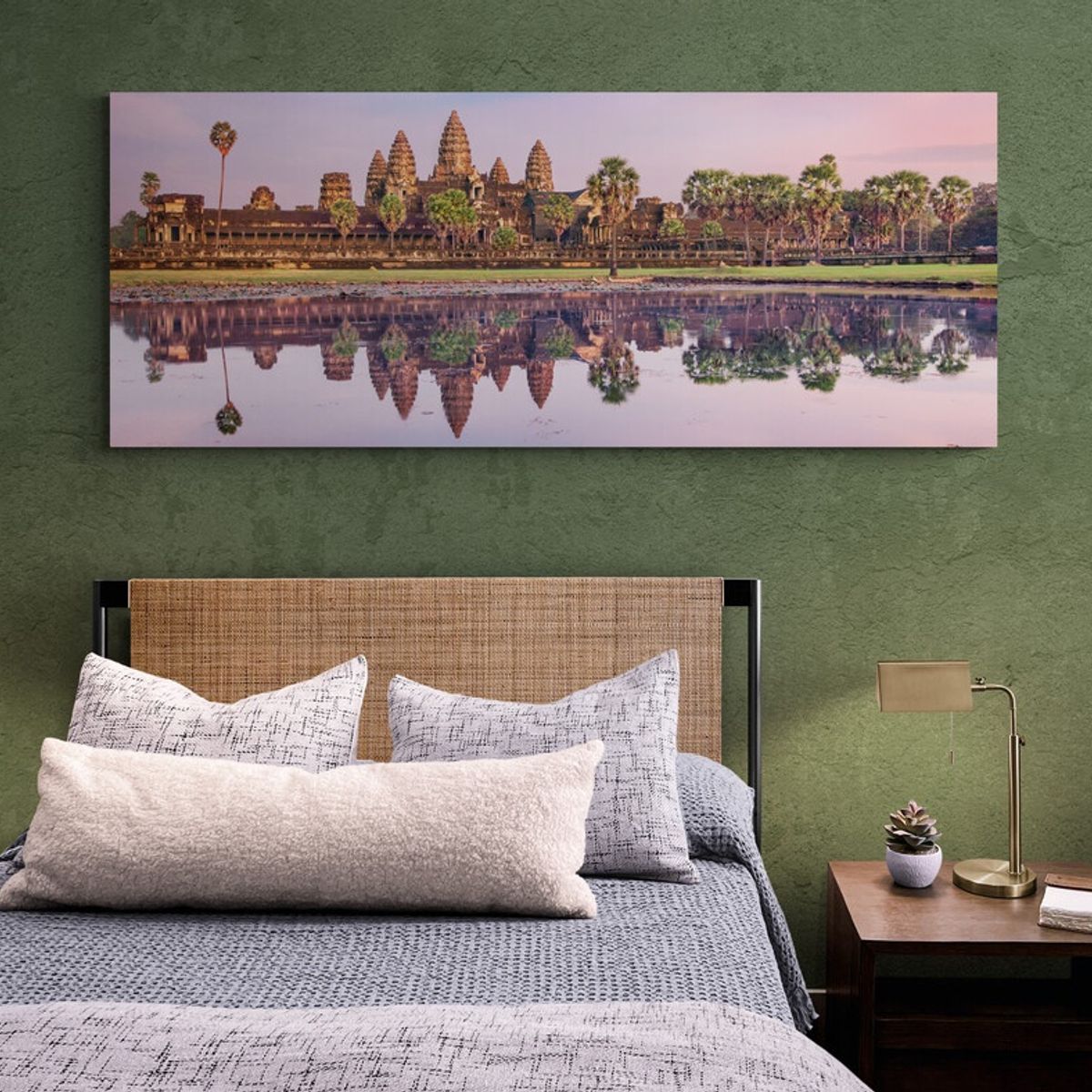 TAYRONA STORE - Cuadro En Lienzo Para Habitaciones Angkor Wat 005 100x40cm