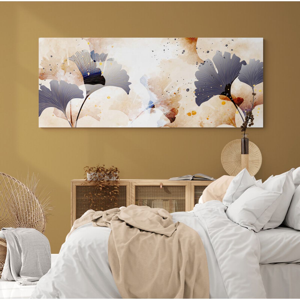 TAYRONA STORE - Cuadro En Lienzo Para Habitaciones Hojas 176 100x40cm