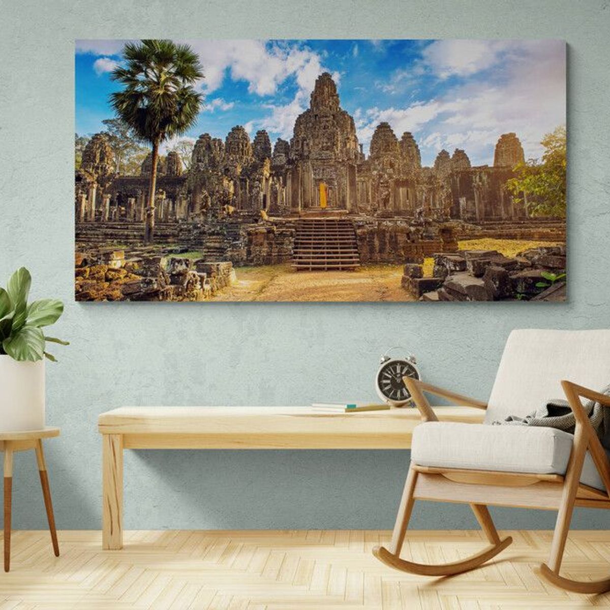 TAYRONA STORE - Cuadro En Lienzo Para Habitaciones Angkor Wat 018 130x70cm