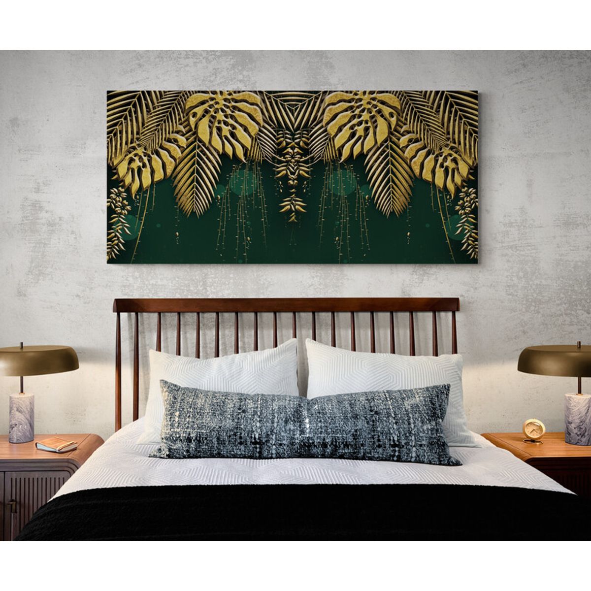 TAYRONA STORE - Cuadro En Lienzo Para Habitaciones Hojas 200 130x60cm