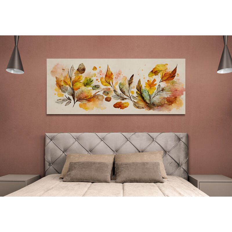 TAYRONA STORE - Cuadro En Lienzo Para Habitaciones Hojas 205 100x40cm