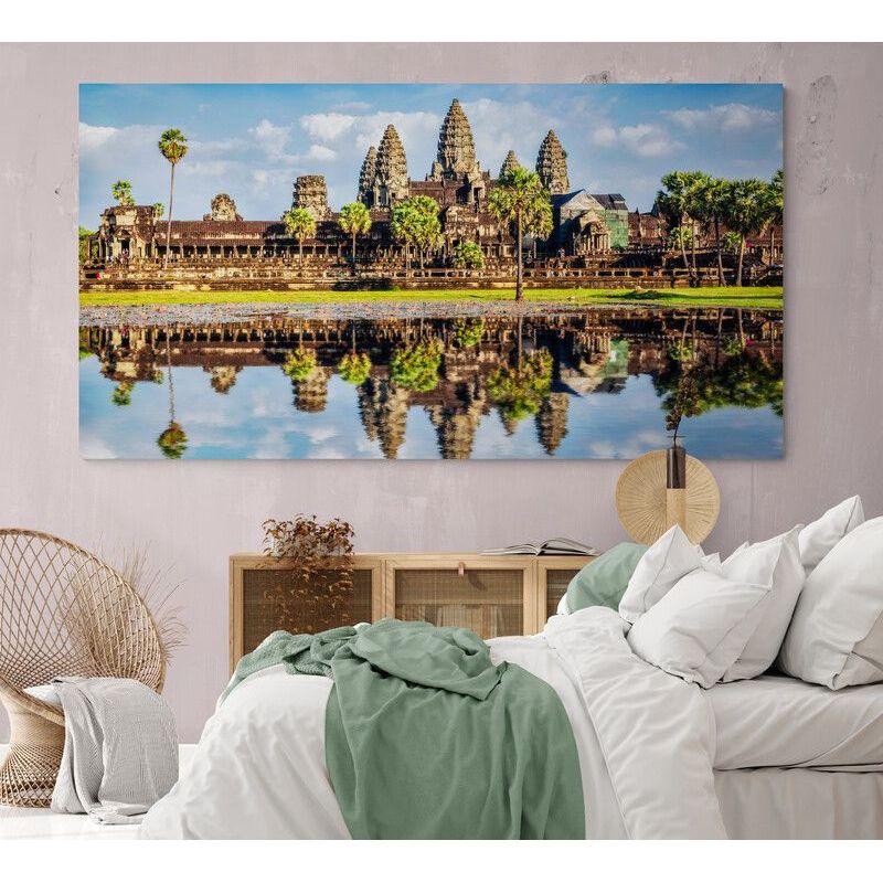 TAYRONA STORE - Cuadro En Lienzo Para Habitaciones Angkor Wat 024 110x60cm