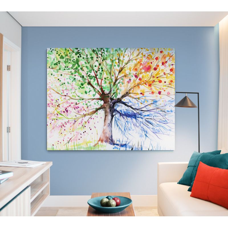 TAYRONA STORE - Cuadro En Lienzo Para Habitaciones Leon Colores 163 70x50cm