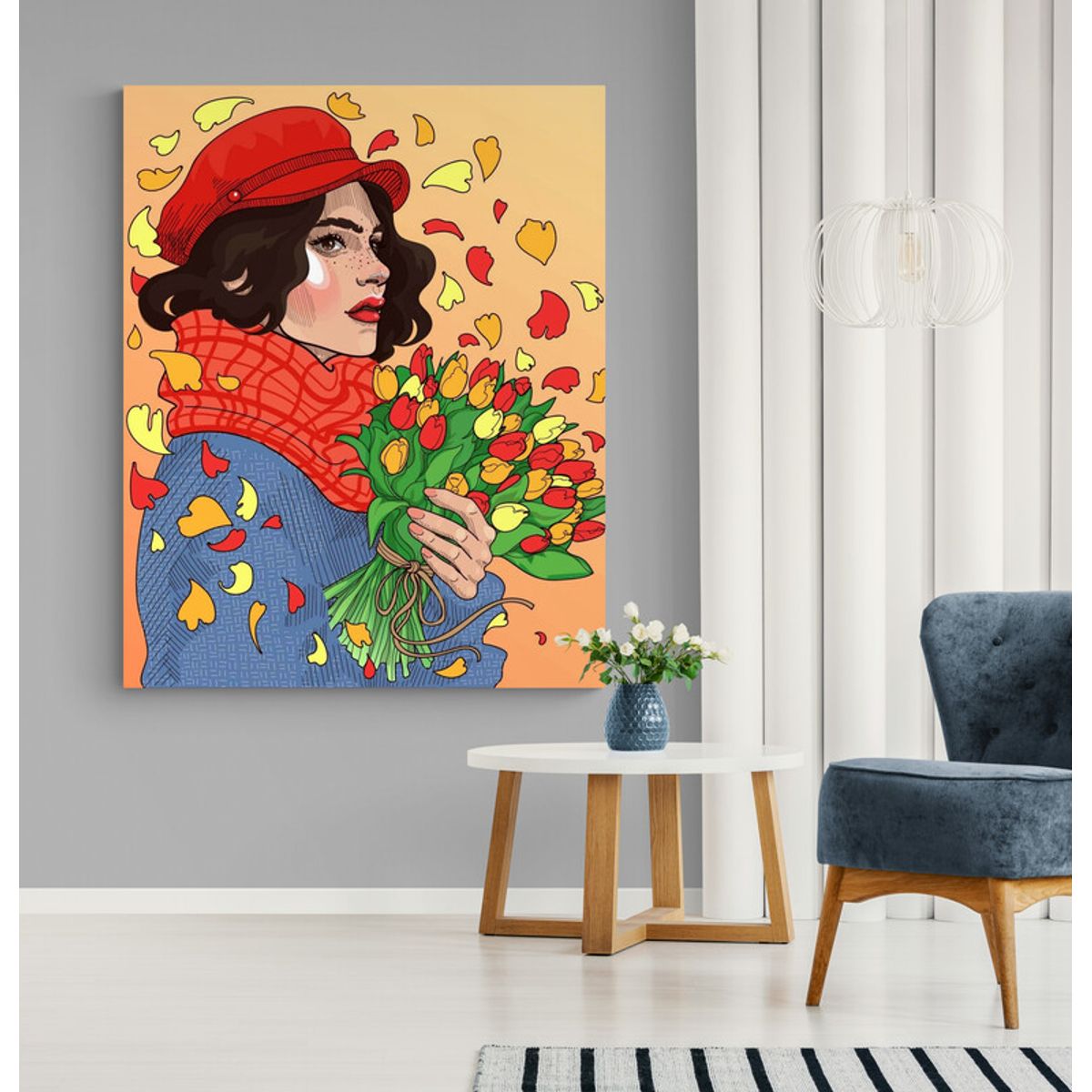 TAYRONA STORE - Cuadro En Lienzo Para Habitaciones Pintura Mujer 151 100x125cm
