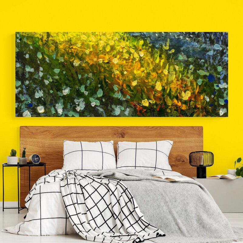 TAYRONA STORE - Cuadro En Lienzo Para Habitaciones Pintura Flores 362 100x40cm