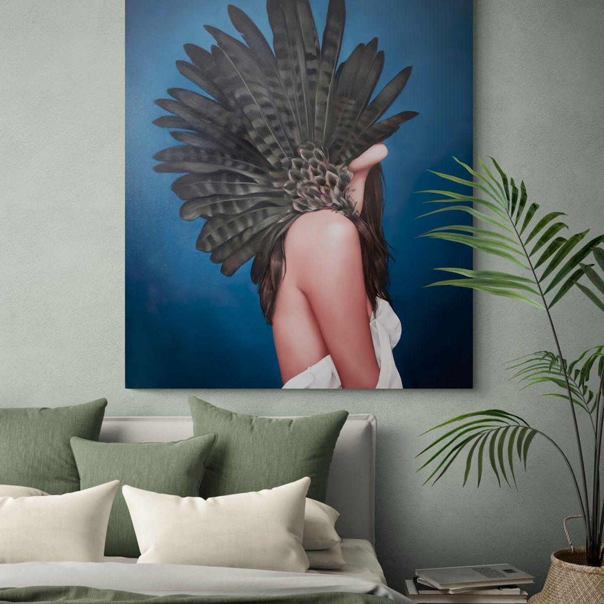 TAYRONA STORE - Cuadro En Lienzo Para Habitaciones Pintura Mujer 112 100x125cm