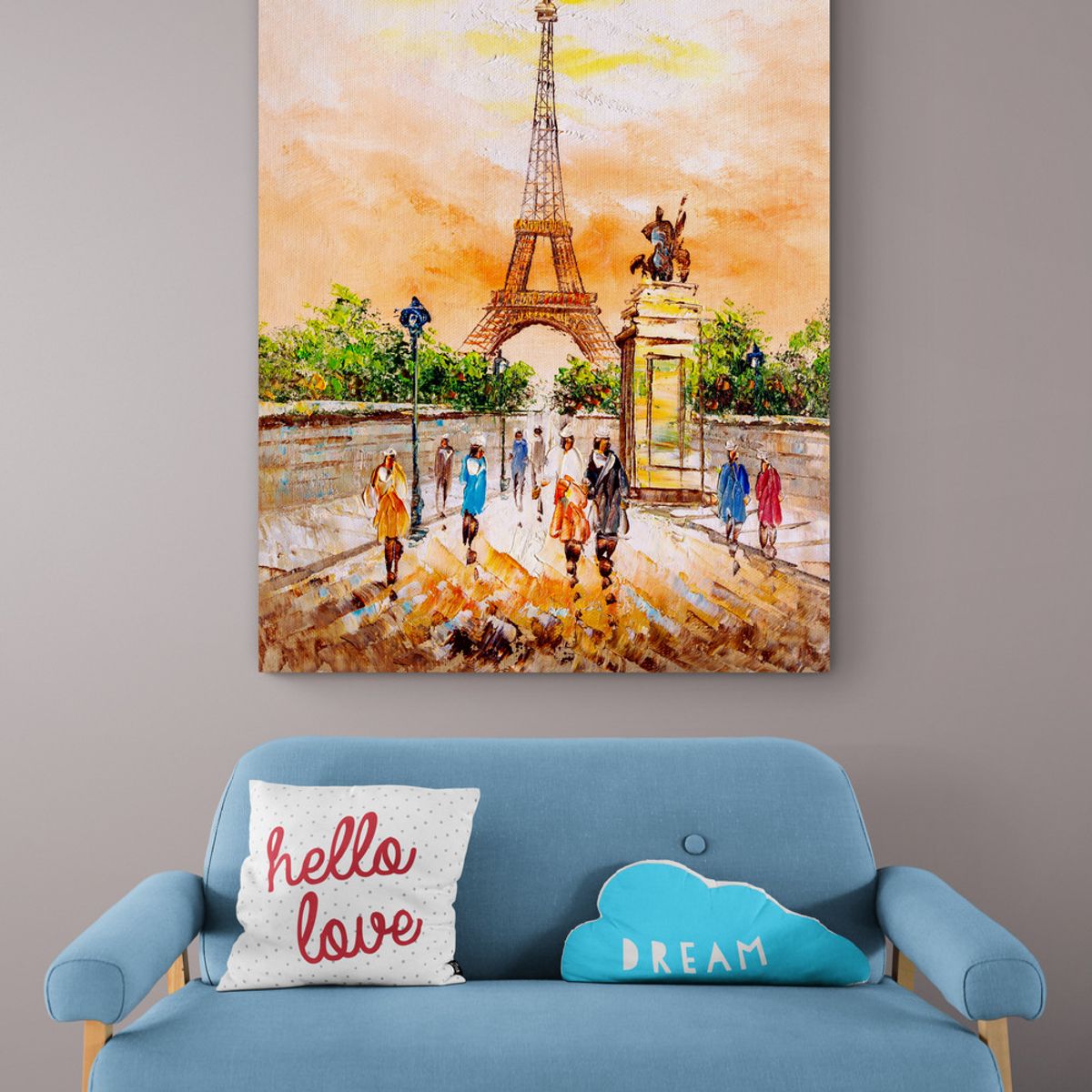 TAYRONA STORE - Cuadro Lienzo Para Habitaciones Pintura Paris 052 100x150cm