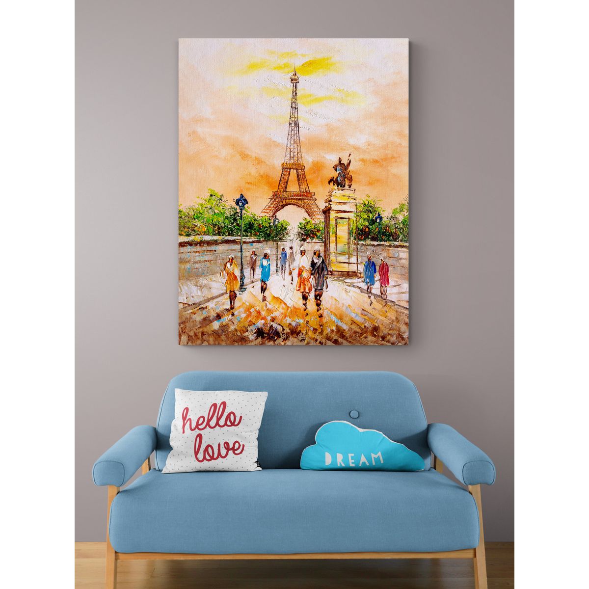 TAYRONA STORE - Cuadro Lienzo Para Habitaciones Pintura Paris 052 100x150cm