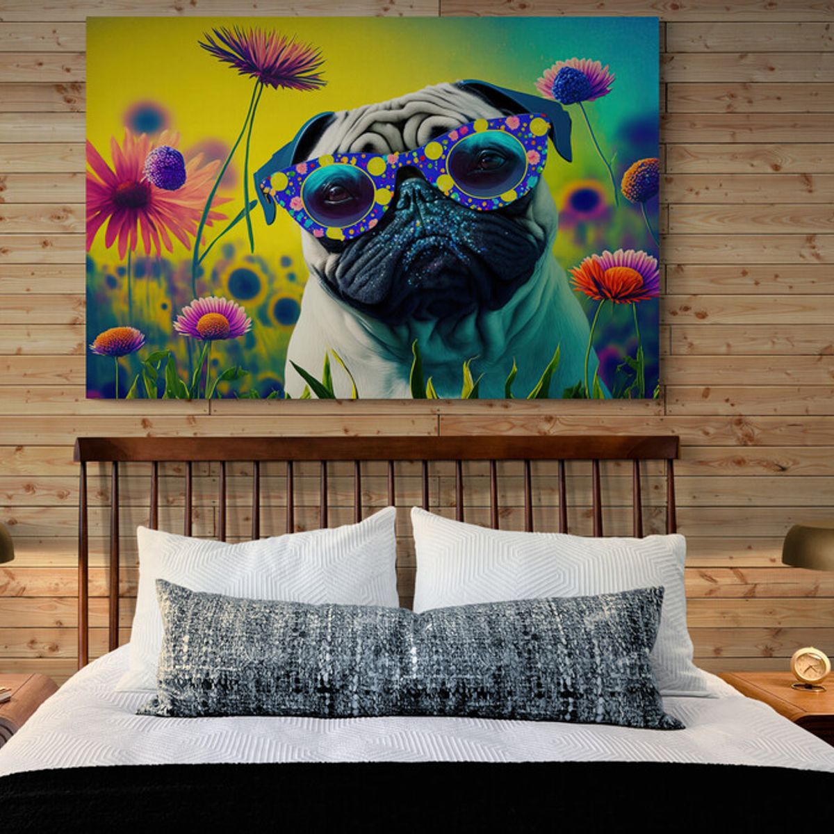 TAYRONA STORE - Cuadro En Lienzo Para Habitaciones Perros 236 50x35cm